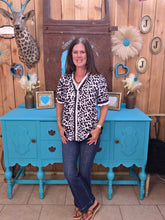 Load image into Gallery viewer, Leopard V Neck Top - Jeans Jewels and Jesus Boutique
