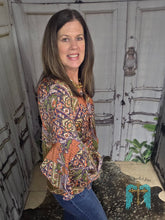 Load image into Gallery viewer, Long-sleeved Floral Blouse - Jeans Jewels and Jesus Boutique
