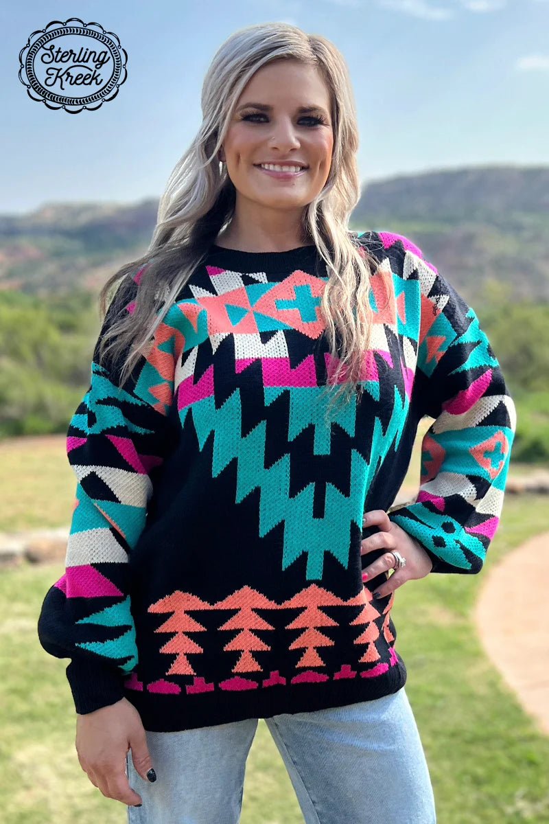 Western Lights Aztec Sweater