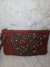 Load image into Gallery viewer, Nova Point Studded Wash Leather Pouch-Bronze - Jeans Jewels and Jesus Boutique
