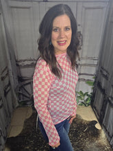 Load image into Gallery viewer, Pink Checkered Mesh - Jeans Jewels and Jesus Boutique
