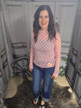 Load image into Gallery viewer, Pink Checkered Mesh - Jeans Jewels and Jesus Boutique
