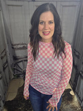 Load image into Gallery viewer, Pink Checkered Mesh - Jeans Jewels and Jesus Boutique
