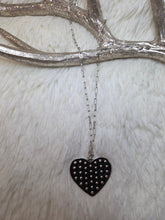 Load image into Gallery viewer, Ramblewood Studded Heart Silvertone Necklace - Jeans Jewels and Jesus Boutique
