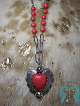 Load image into Gallery viewer, Red Heart Necklace - Jeans Jewels and Jesus Boutique
