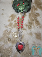 Load image into Gallery viewer, Red Heart Necklace - Jeans Jewels and Jesus Boutique

