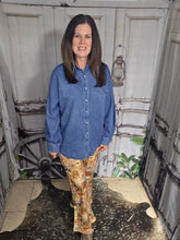Load image into Gallery viewer, Risen Balloon-Sleeve Denim Top - Jeans Jewels and Jesus Boutique
