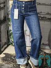 Load image into Gallery viewer, Risen Button Fly Wide Cuff Jeans - Jeans Jewels and Jesus Boutique
