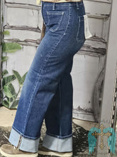 Load image into Gallery viewer, Risen Button Fly Wide Cuff Jeans - Jeans Jewels and Jesus Boutique
