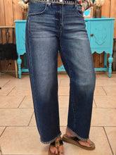 Load image into Gallery viewer, Risen Slouchy Crop Barrel Jean with Embroidered Detail Waist &amp; Hem - Jeans Jewels and Jesus Boutique
