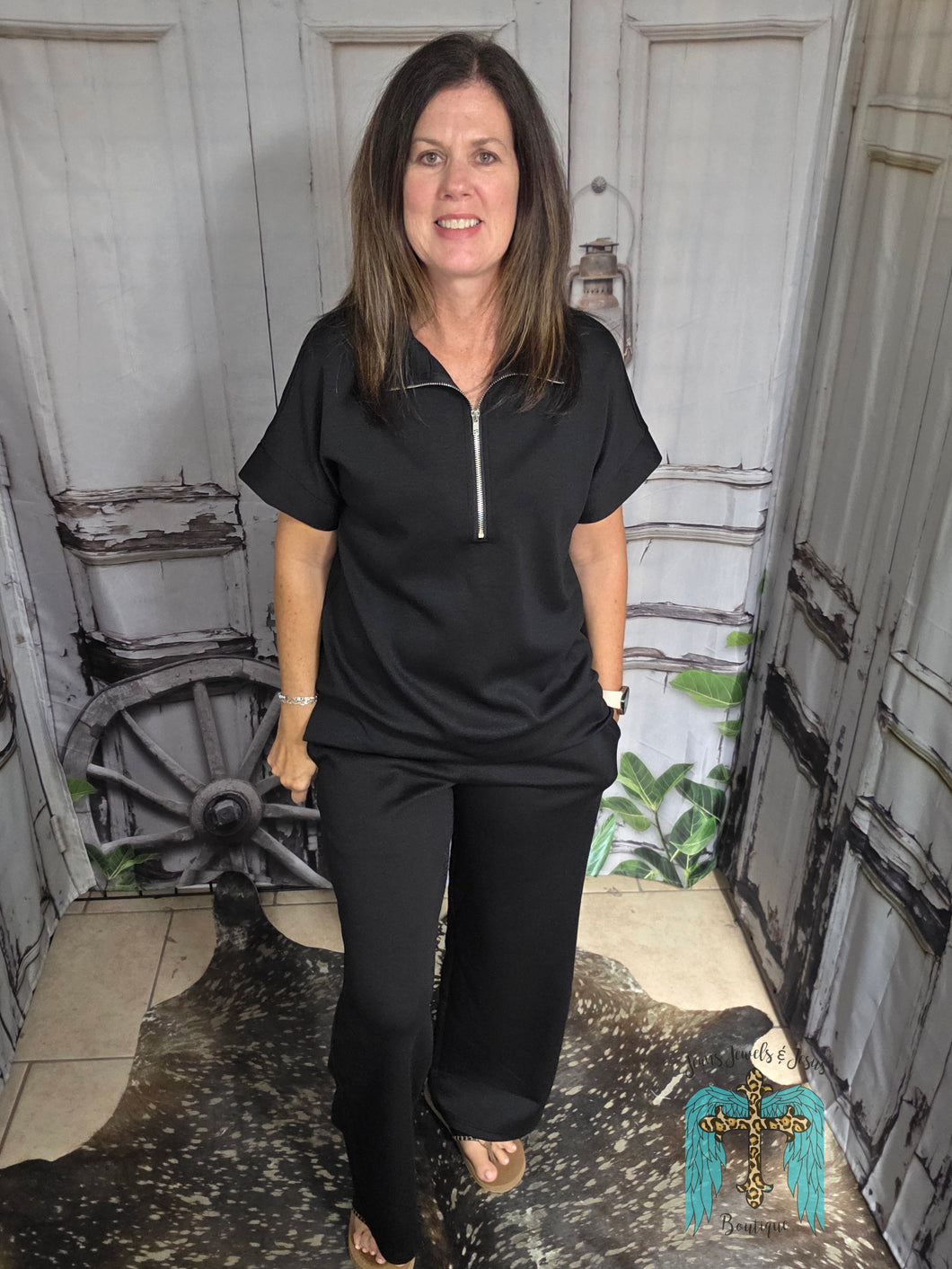 Make A Wish Lounge/Travel Set-Black