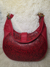 Load image into Gallery viewer, Alanna Embossed Leather Bag-Red
