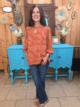 Load image into Gallery viewer, Umgee Desert Bloom Terracotta Blouse
