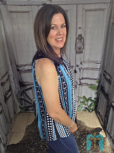 Serape Printed Sleeveless Top