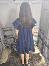 Load image into Gallery viewer, Umgee Dark Denim Ruffle Dress
