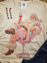 Load image into Gallery viewer, Santa Wine Glass Tee
