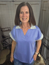 Load image into Gallery viewer, Effortless Prep Top-Periwinkle
