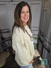 Load image into Gallery viewer, Oatmeal Frayed Lightweight Sweatshirt
