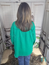 Load image into Gallery viewer, Denim Shackets-Kelly Green

