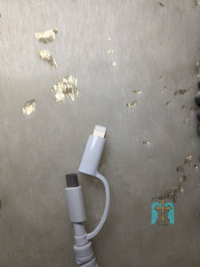 Silver and Turq Colored Phone Charger
