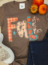 Load image into Gallery viewer, Heather Brown Fall Tee with Crystals
