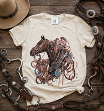 Load image into Gallery viewer, Glam Ranch Horse Tee With Crystals
