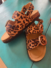 Load image into Gallery viewer, Leopard Print Triple Buckle Sandal
