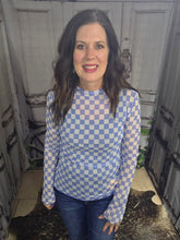 Load image into Gallery viewer, Blue Checkered Mesh
