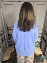 Load image into Gallery viewer, Brushed Crew Neck Sweater-Cornflower Blue
