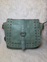 Load image into Gallery viewer, Western Scout Leather Crossbody Bag-Turquoise
