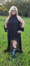 Load image into Gallery viewer, Spring High-Low Halter Maxi Dress-Black
