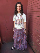 Load image into Gallery viewer, Floral Ruffled Mesh Midi Skirt
