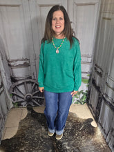Load image into Gallery viewer, Brushed Crew Neck Sweater-Kelly Green
