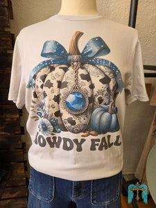 Howdy Fall Pumpkin Bling Tee