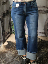 Load image into Gallery viewer, High Rise Straight Jean With Wide Cuff
