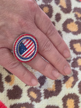 Load image into Gallery viewer, Flag Bling Stretch Ring
