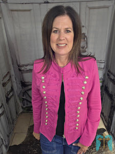 Hot Pink Military Jacket