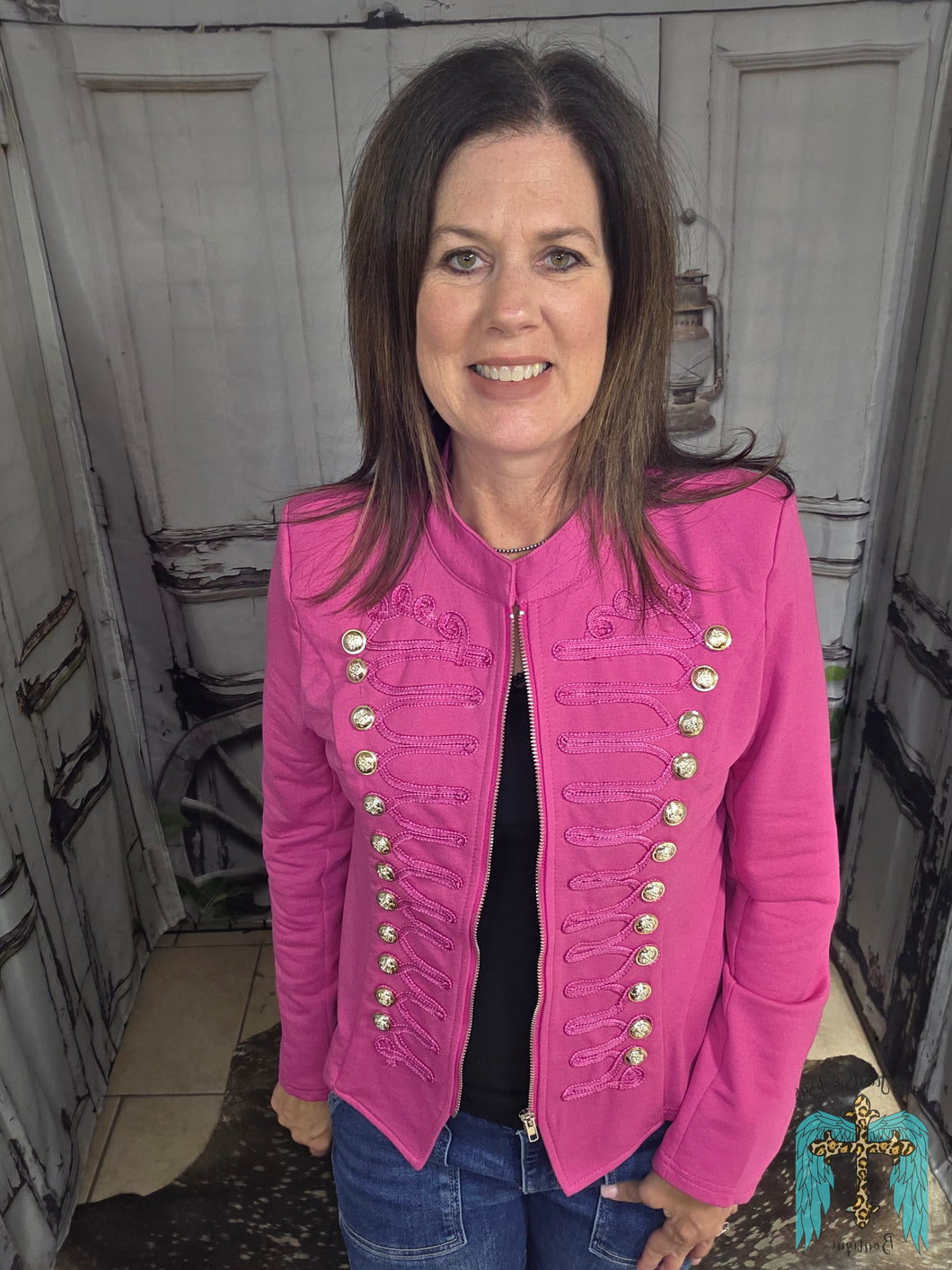 Hot Pink Military Jacket