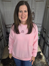 Load image into Gallery viewer, Brushed Crew Neck Sweater-Pink

