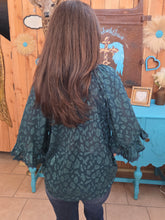 Load image into Gallery viewer, Umgee Teal Leopard Whisper Top
