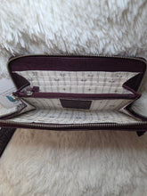Load image into Gallery viewer, Zidana Elko Braided Veg Tanned Leather Wallet-Merlot Smoke
