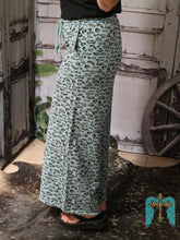 Load image into Gallery viewer, Faded Teal Leopard Wide Leg Pants
