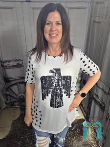 Eagle And Stars Short Sleeve Top