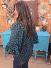 Load image into Gallery viewer, Umgee Teal Leopard Whisper Top
