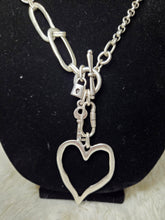 Load image into Gallery viewer, Handmade Heart Necklace With Lock And Key charm
