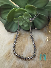 Load image into Gallery viewer, Silver Adjustable Bead Bracelet
