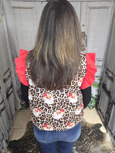Load image into Gallery viewer, Santa And Leopard Puffer Vest
