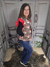Load image into Gallery viewer, Santa And Leopard Puffer Vest
