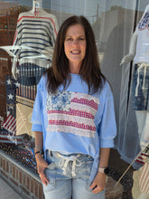 Load image into Gallery viewer, 4th Of July Patchwork Top-Light Blue
