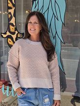 Load image into Gallery viewer, Geometric Check Sweater-Ivory
